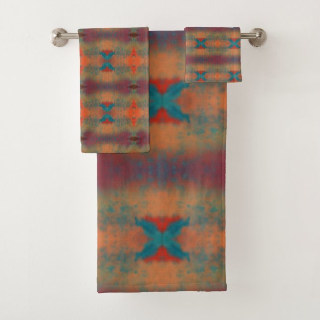 Conjunto De Toalhas Arte abstrato inspirado no sudoeste padrão (Insitu)