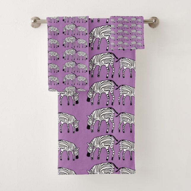 Conjunto De Toalhas Arte Africana, Zebras e Padrão (Insitu)