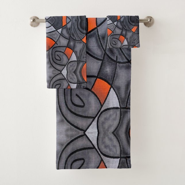 Conjunto De Toalhas Arte Contemporânea Moderna (Insitu)