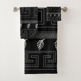 Conjunto De Toalhas Arte da linha do Motif grego