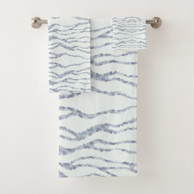 Conjunto De Toalhas Arte de Aranha-Aranha de Zebra Cinza Nublada (Insitu)