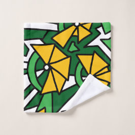 Conjunto De Toalhas Arte de Arroz das Flores Amarelas