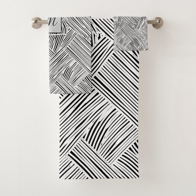 Conjunto De Toalhas Arte de design de padrão de tecelagem  (Insitu)