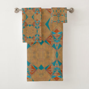Conjunto De Toalhas Arte de Design do Homem Estrela Indígena do Desert
