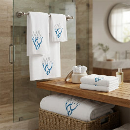 Conjunto De Toalhas Arte de Iceberg Inspirador Personalizado Azul