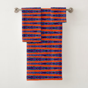 Conjunto De Toalhas Arte de Linha de Fita Dupla Espelhada Moderna Abst