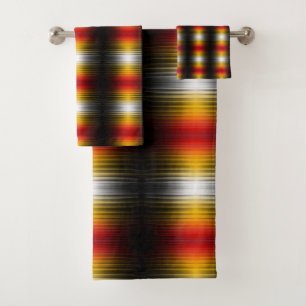 Conjunto De Toalhas Arte de Padrão de Cores do Campo de Plasma de Reen