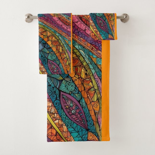 Conjunto De Toalhas Arte de Parede Geométrica Brilhante (Insitu)