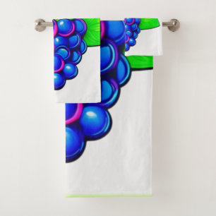 Conjunto De Toalhas Arte de Pop de Amoras Vibrantes