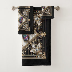 Conjunto De Toalhas Arte Deco Arte Nova Borboleta Arco-Íris