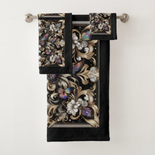 Conjunto De Toalhas Arte Deco Borboleta Arco-Íris Arte Nova