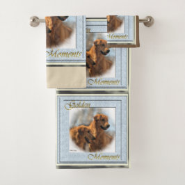 Conjunto De Toalhas Arte do Golden Retriever