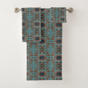 Conjunto De Toalhas Arte e Cores Tribais do Sudoeste Americano