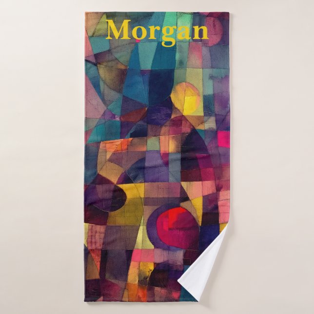 Conjunto De Toalhas Arte Geométrica de Abstrato Vivid Personalizada (Toalha de Banho)