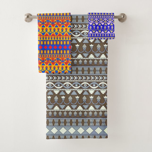 Conjunto De Toalhas Arte Mesopotâmica (Insitu)