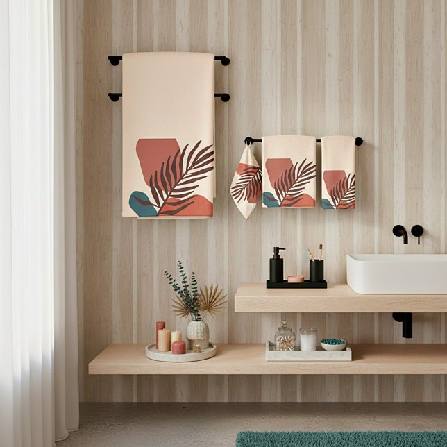 Conjunto De Toalhas arte minimalista abstrato palm (Criador carregado)