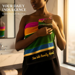 Conjunto De Toalhas Arte Moderna Romântica Geometria do arco-íris