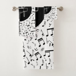 Conjunto De Toalhas Arte personalizada para amantes de Piano