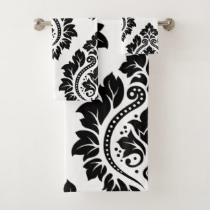Conjunto De Toalhas Arte que decorativa do damasco eu enegreço no
