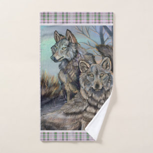 Conjunto De Toalhas Artic Wolves Wintery