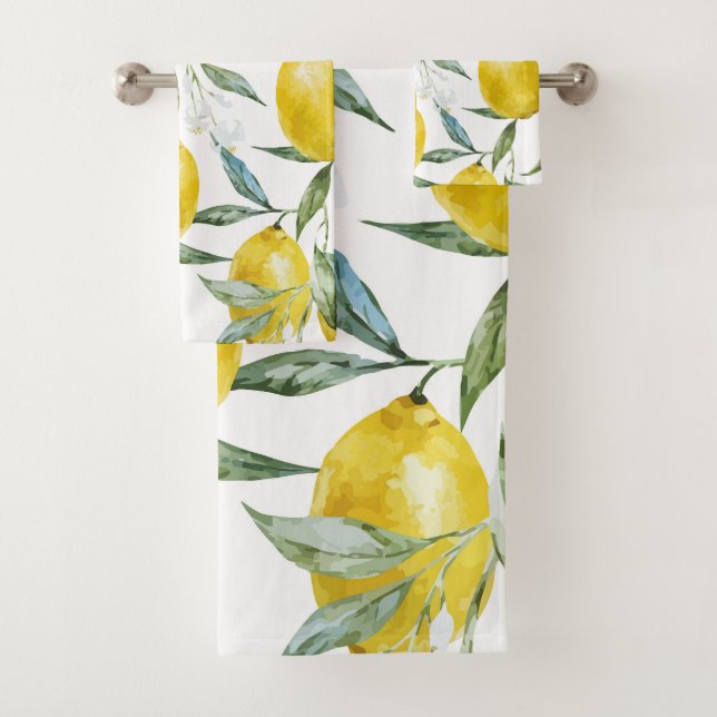 Conjunto De Toalhas Árvore de limões bonitos de verão (Insitu)