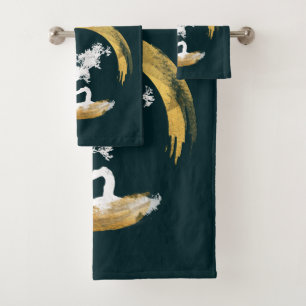 Conjunto De Toalhas Árvore dos bonsais. Círculo de Enso do zen. Feng