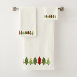 Conjunto De Toalhas Árvores de Natal