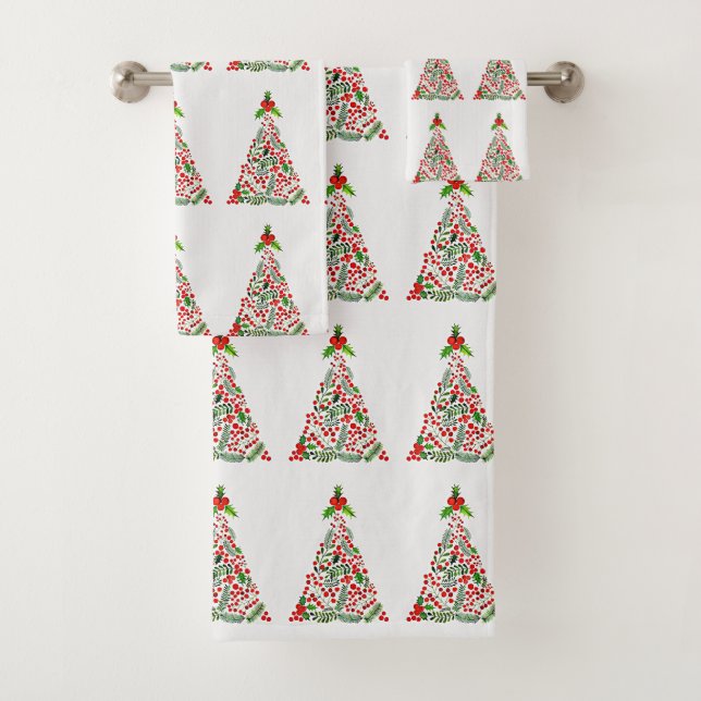 CONJUNTO DE TOALHAS **ÁRVORES DE NATAL BONITO** GOLPE DE NATAL (Insitu)