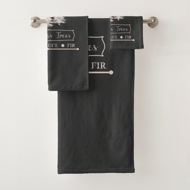 Conjunto De Toalhas Árvores de Natal frescas de fazenda (Insitu)