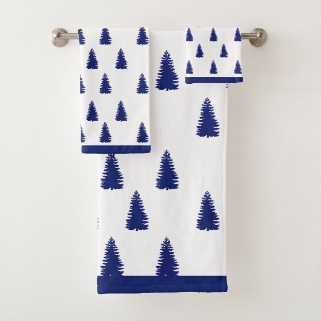 Conjunto De Toalhas Árvores de Pinheiro de Natal Simples Modernas Eleg (Insitu)