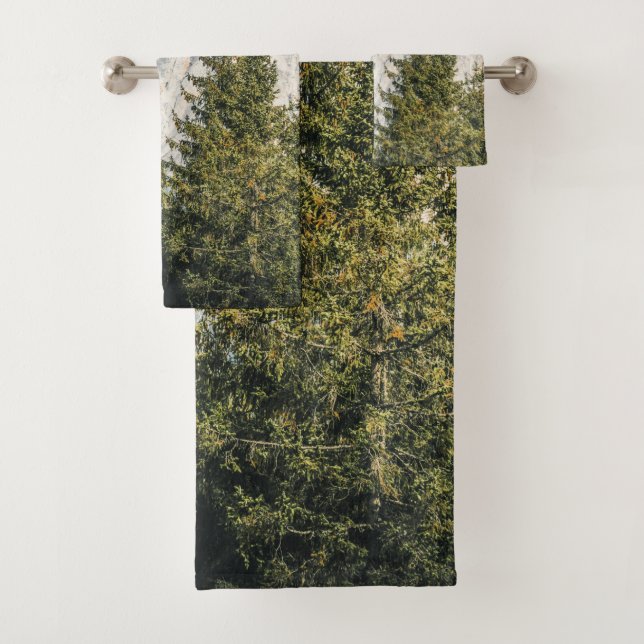 Conjunto De Toalhas Árvores florestais de inverno #19 (Insitu)