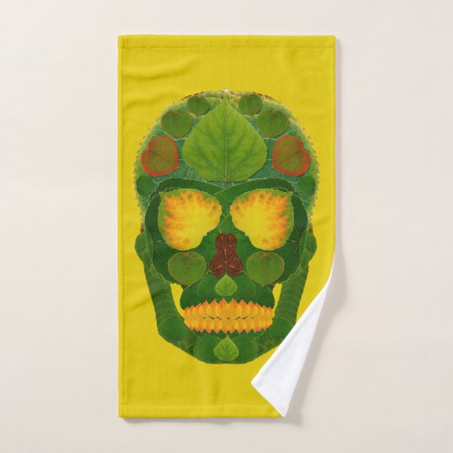 Conjunto De Toalhas Aspen Leaf Skull 9 (Toalha de mão)