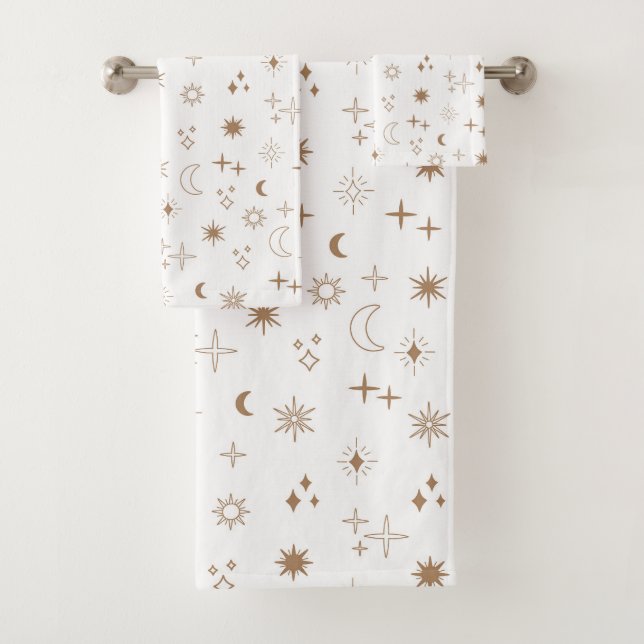 Conjunto De Toalhas Astrology Star Pattern (Insitu)