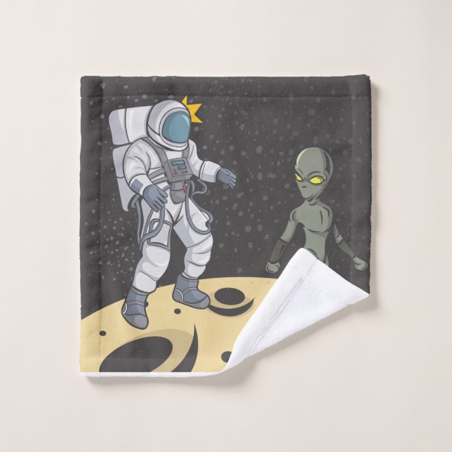 Conjunto De Toalhas Astronauta e alienígena   (Pano de lavar)