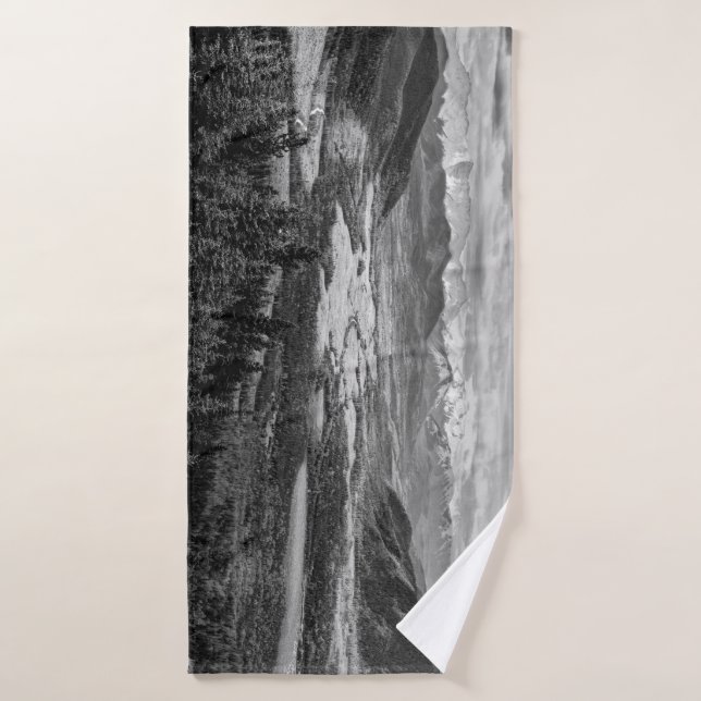 Conjunto De Toalhas Athabasca Lookout, Fotografia Monocromática (Toalha de Banho)