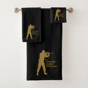 Conjunto De Toalhas atirador Dourado