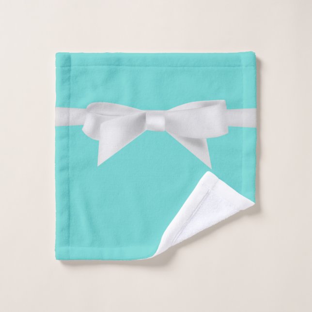 Conjunto De Toalhas Audrey Laço Branco Glam Moderno (Pano de lavar)