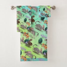 Conjunto De Toalhas Ausralia Páscoa Bilby com Emu & Egg