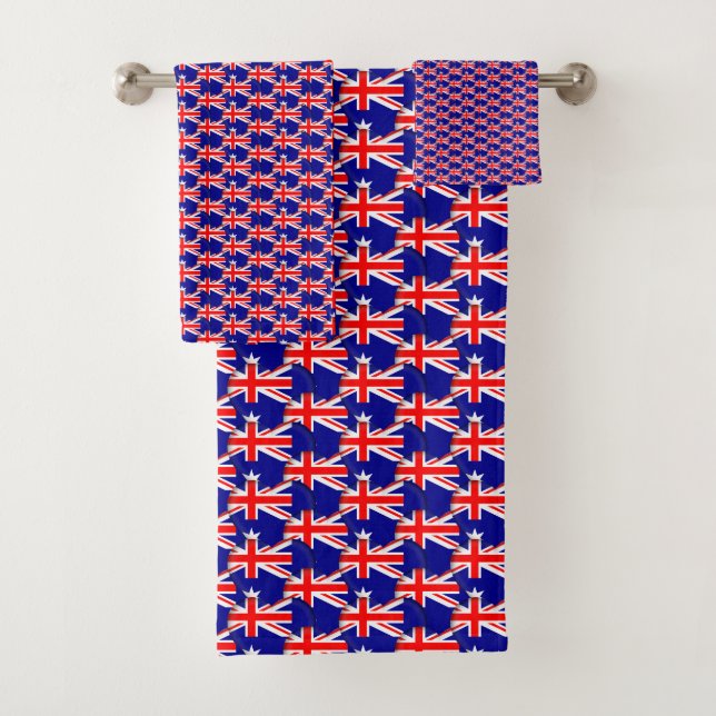 Conjunto De Toalhas Australian Hearts & Australian Flag / Austrália (Insitu)
