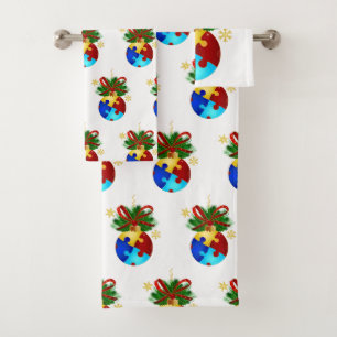 Conjunto De Toalhas Autismo natalino