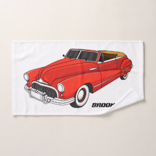 Conjunto De Toalhas Automóvel clássico vermelho 1948