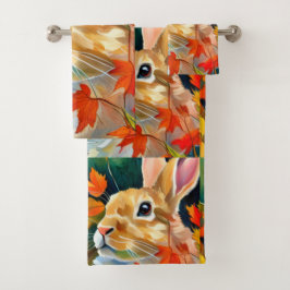 Conjunto De Toalhas Autumn Bunny