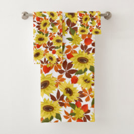 Conjunto De Toalhas Autumn Sunflower