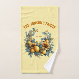 Conjunto De Toalhas Autumn Sunflower e Lemons Family Decor