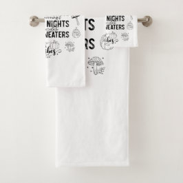 Conjunto De Toalhas Autumn Vibes Bathroom Towel Set
