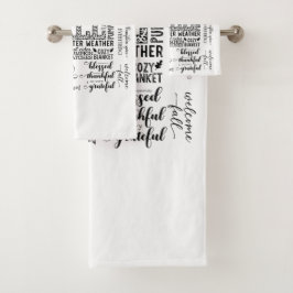 Conjunto De Toalhas Autumn Vibes Bathroom Towel Set