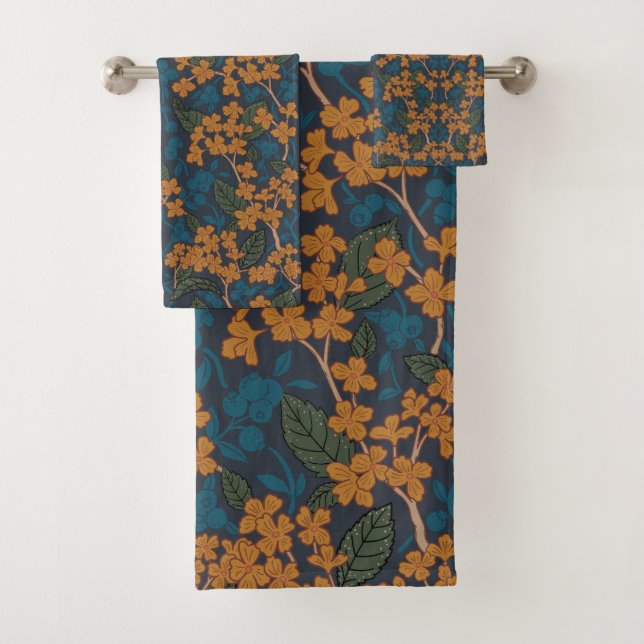 Conjunto De Toalhas Autumn William Morris Style Pattern (Insitu)