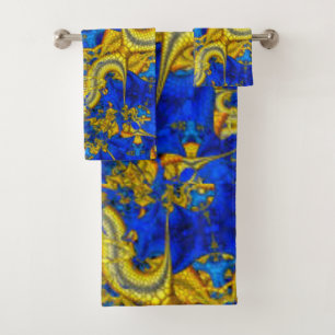 Conjunto De Toalhas Avatar Azul Safira Serpentina