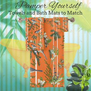 Conjunto De Toalhas Aves em Greenery Towel