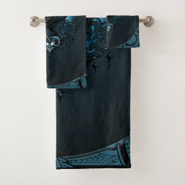 Conjunto De Toalhas Avó preto majestoso sentado em um ornamentado